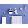 6pc Chrome Ribbed Bathroom Set
