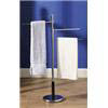 Chrome/dark Wood 3 Arm Towel Floor Stand