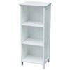 3 Tier White Wood Floor Standing Unit