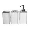 3pc Ceramic Bathroom Set White