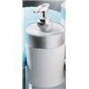 Matt White Lotion Dispenser w/Silver Top & Chorme Pump
