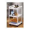 3 Tier Wooden Slatted Shelved Trolley