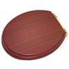 New Generation Platinum Toilet Seat with Brass Hinges - Mahogany