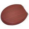 New Generation Platinum Toilet Seat with Chrome Hinges - Mahogany