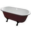 French Double Ended Cast Iron Roll Top Bath with Ball and Claw Feet