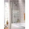 Aqualux Elite Modern Sail Silver Polished Frosted Glass -  FSB0064AQU