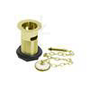 Basin Waste with Ceramic Plug & Link Chain - Antique Gold