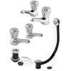 Halo Chrome Bathroom Bath & Basin Taps