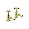 Traditional Beaumont Basin Taps Heavy Pattern - Antique Gold