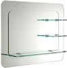 Trilogy Mirror on Mirror with Shelves - 600 x 800mm