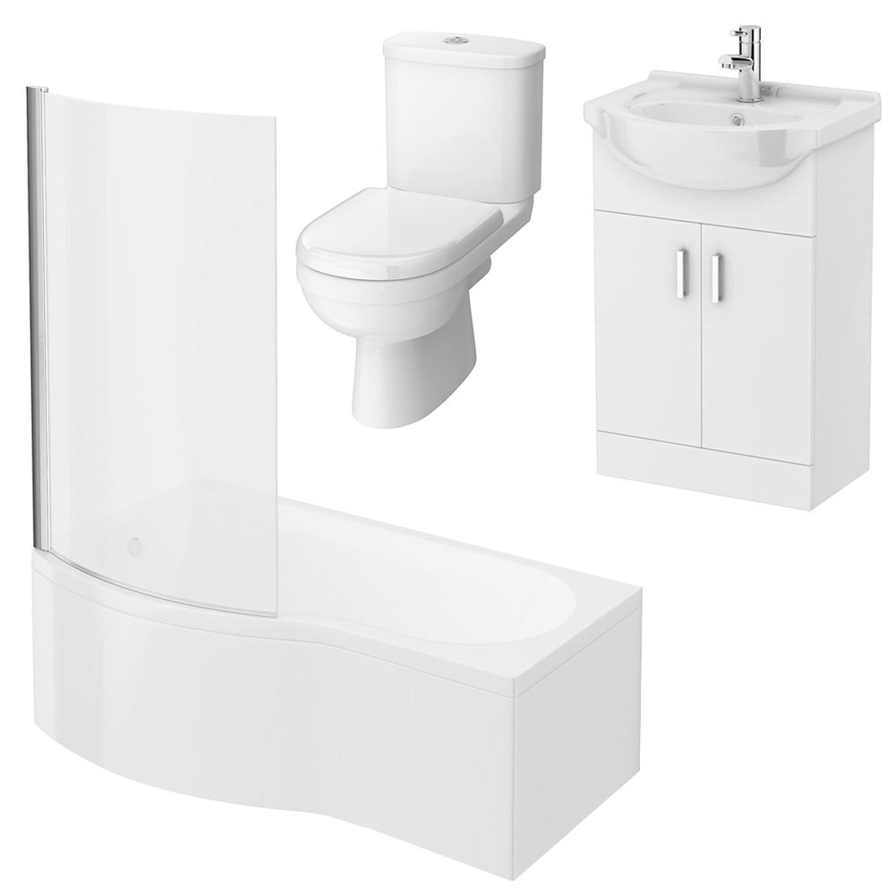 Cove Small Shower Bath Suite Victorian Plumbing UK