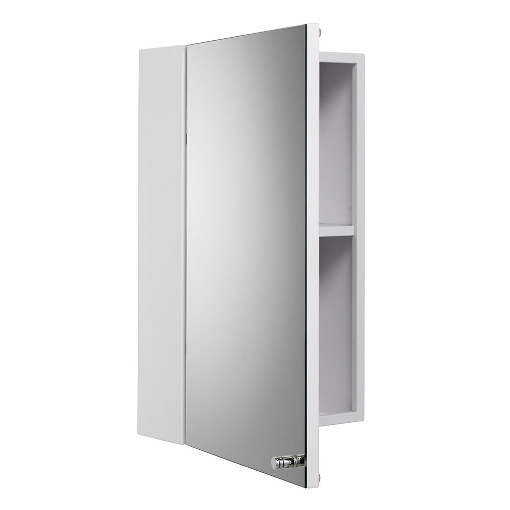 Croydex Carra White Single Door Mirror Cabinet WC450622