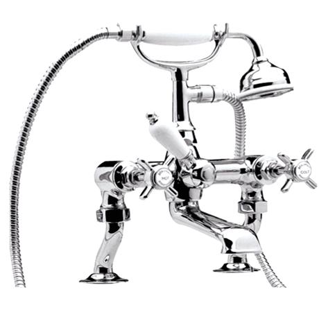 Traditional 3/4" Cranked Bath Shower Mixer - Chrome - IJ329