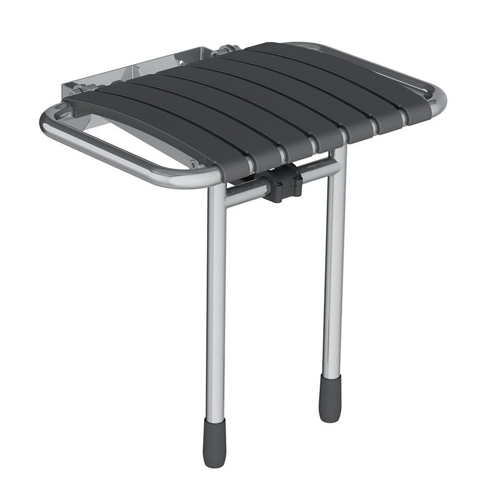 AKW Bama Slatted FoldUp Shower Seat Grey