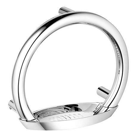Keuco Round Grab Bar with Integrated Soap Dish - Chrome