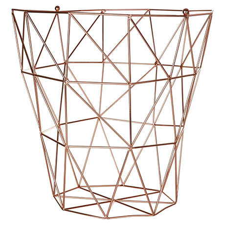 Vertex Copper Plated Storage Basket