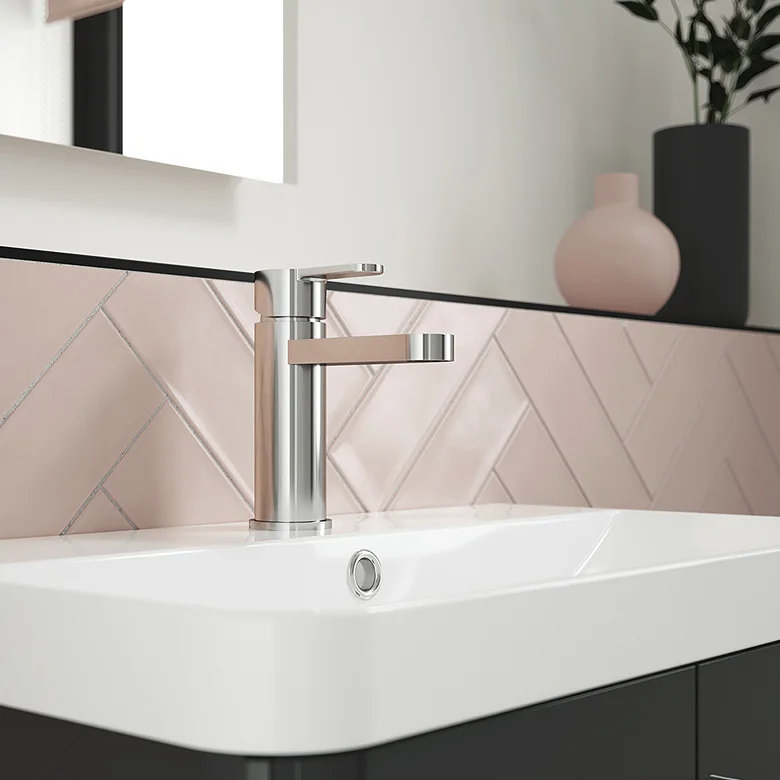 modern bathroom with eco friendly basin mixer tap