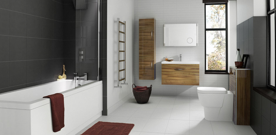 light bathroom with food finishes