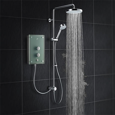 Mira Azora Dual 9.8 KW Electric Shower - Frosted Glass - 1.1634.156