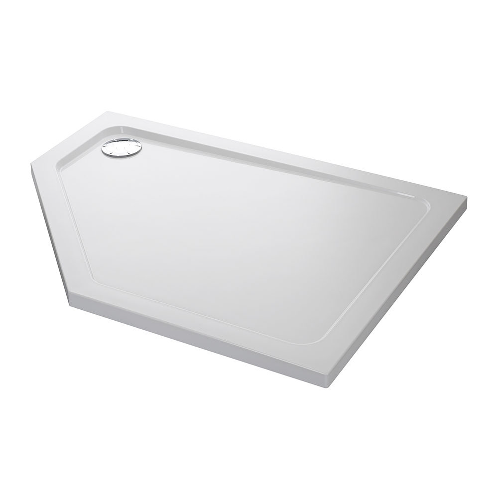 Mira Flight Low Offset Pentagon Shower Tray 1200 x 900mm