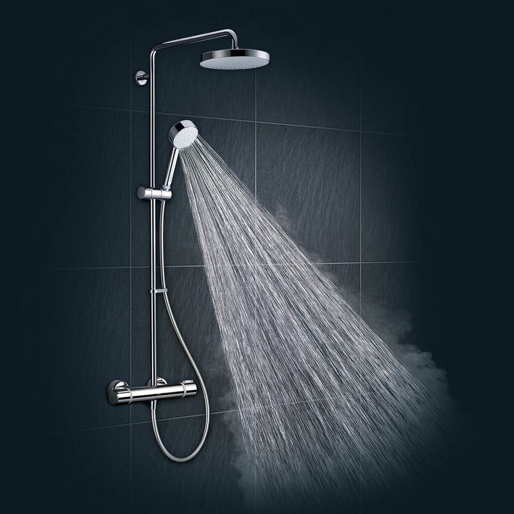 chrome thermostatic mixer shower