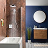 Mira Evoco Triple Outlet Chrome Thermostatic Mixer Shower with Bathfill - 1.1967.009 profile small image view 1 