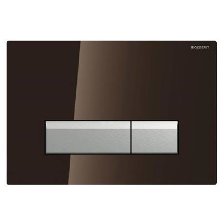 Geberit Sigma40 Umber Glass DuoFresh Odour Extraction Flush Plate - 115.600.SQ.1