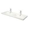 Miller - 1210mm Rectangular Bowl Double Ceramic Basin - 115W1 profile small image view 1 