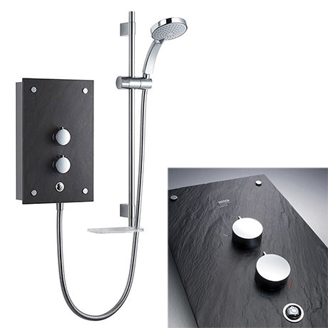 Mira Galena 9.8kW Slate Effect Thermostatic Electric Shower - 1.1634.117