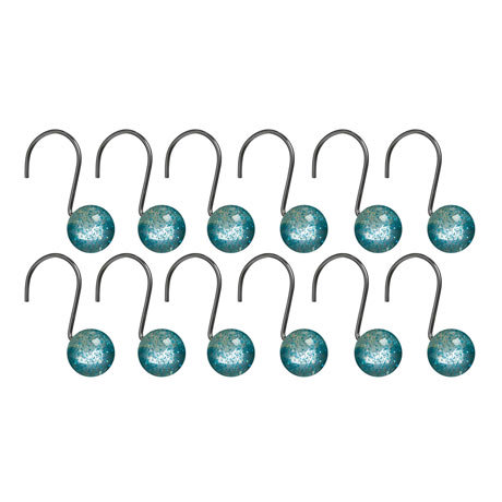 12 Turquoise Resin Shower Curtain Hooks Victorian Plumbing