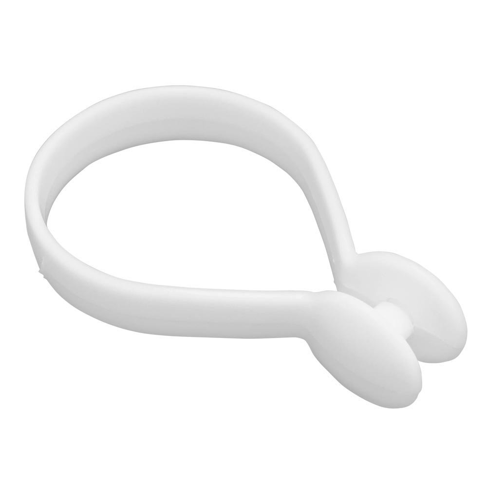 12 White Button Shower Curtain Rings Victorian Plumbing UK