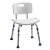 Drive DeVilbiss Deluxe Aluminium Adjustable Bath Bench with Back - 12002KDR profile small image view 1 