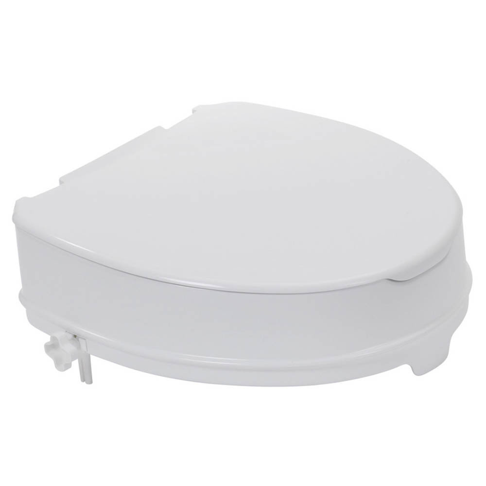 Drive DeVilbiss Raised Toilet Seat 2" with Lid 12063