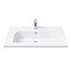 Miller - 810mm D-Shaped Bowl Ceramic Basin - 121W1 profile small image view 1 