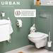 Tiger Urban Toilet Brush & Holder - White profile small image view 2 