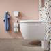 Tiger Urban Toilet Brush & Holder - White profile small image view 7 
