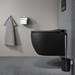 Tiger Tune Swivel Toilet Brush & Holder - Brushed Stainless Steel/Black profile small image view 7 