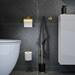 Tiger Tune Freestanding Toilet Brush & Holder - Brushed Brass/Black profile small image view 2 