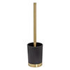 Tiger Tune Freestanding Toilet Brush & Holder - Brushed Brass/Black profile small image view 1 