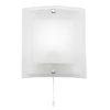 Endon - Blake Square Curved Glass Wall Light Fitting with Pull String- 143-WB profile small image view 1 