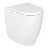 Britton Bathrooms Milan Rimless Back To Wall Pan + Soft Close Seat profile small image view 1 