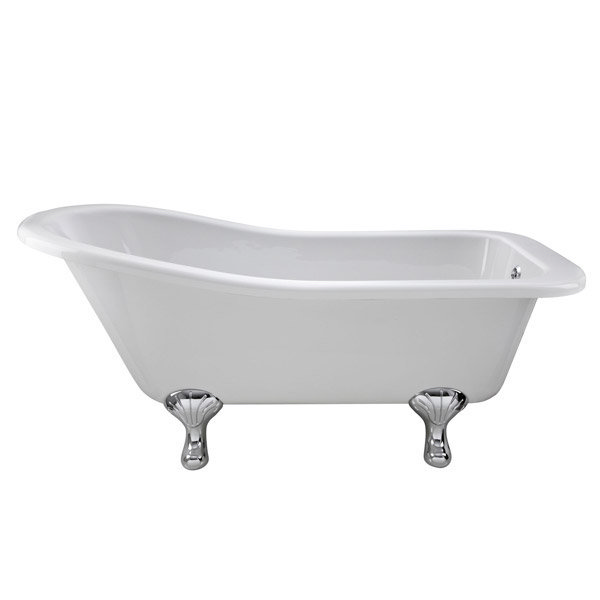 Kensington 1500 Luxury Slipper Freestanding Bath with Chrome Leg Set at