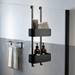 Tiger 2-Store Hanging Shower Rack - Black profile small image view 4 