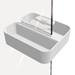 Tiger 2-Store Clip-on Shower Basket - White profile small image view 3 