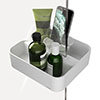 Tiger 2-Store Clip-on Shower Basket - White profile small image view 1 