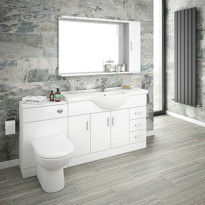 En-suite with fitted vanity unit