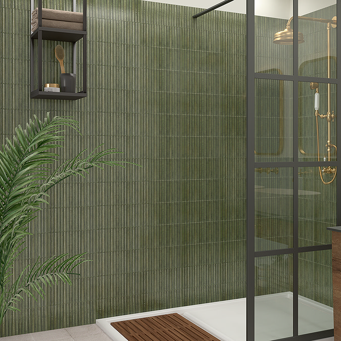 green wall tiles