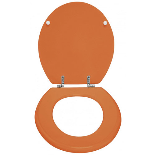 Wenko Prima MDF Toilet Seat Orange 152218100 at Victorian Plumbing UK