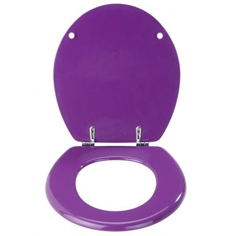 Wenko Prima MDF Toilet Seat - Purple - 152285100 at Victorian Plumbing UK