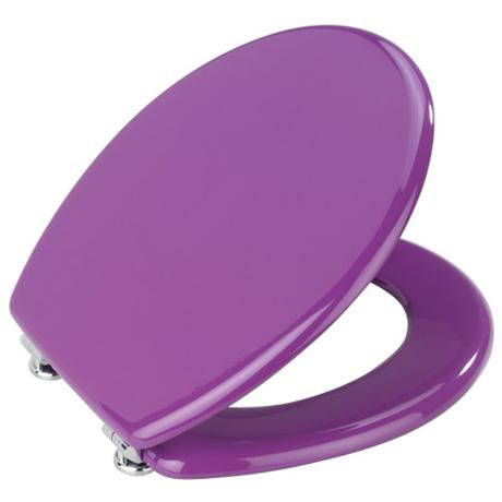 Wenko Prima MDF Toilet Seat - Purple - 152285100 at Victorian Plumbing UK